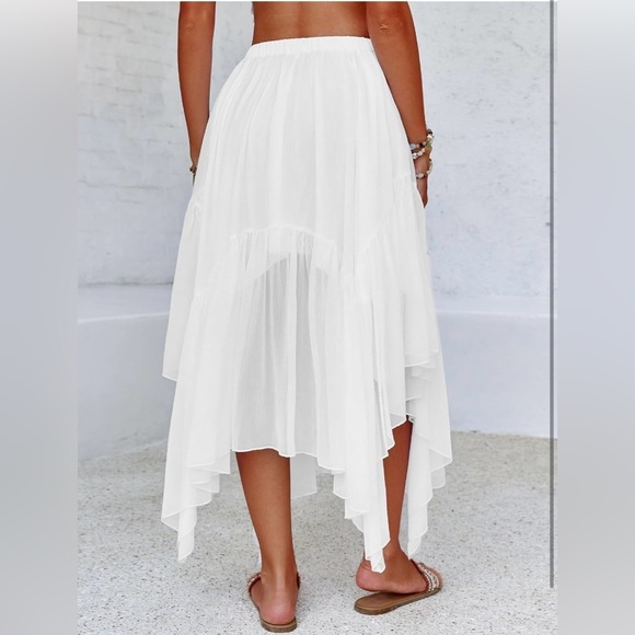 Boho Ruffle Trim Maxi Skirt - Picture 4 of 14